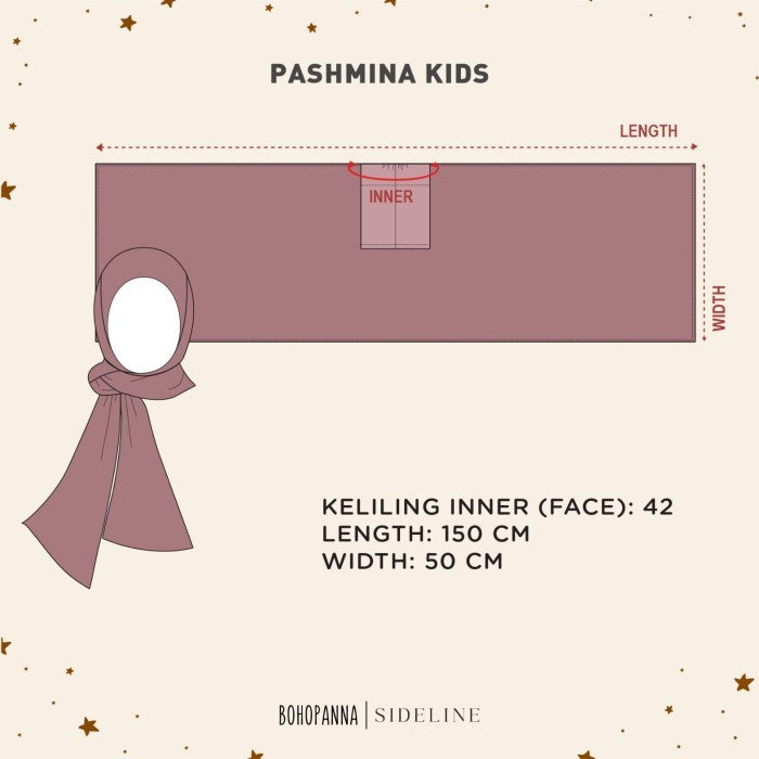 BOHOPANNA - BOHOPANNA X SIDELINE PASHMINA - JILBAB