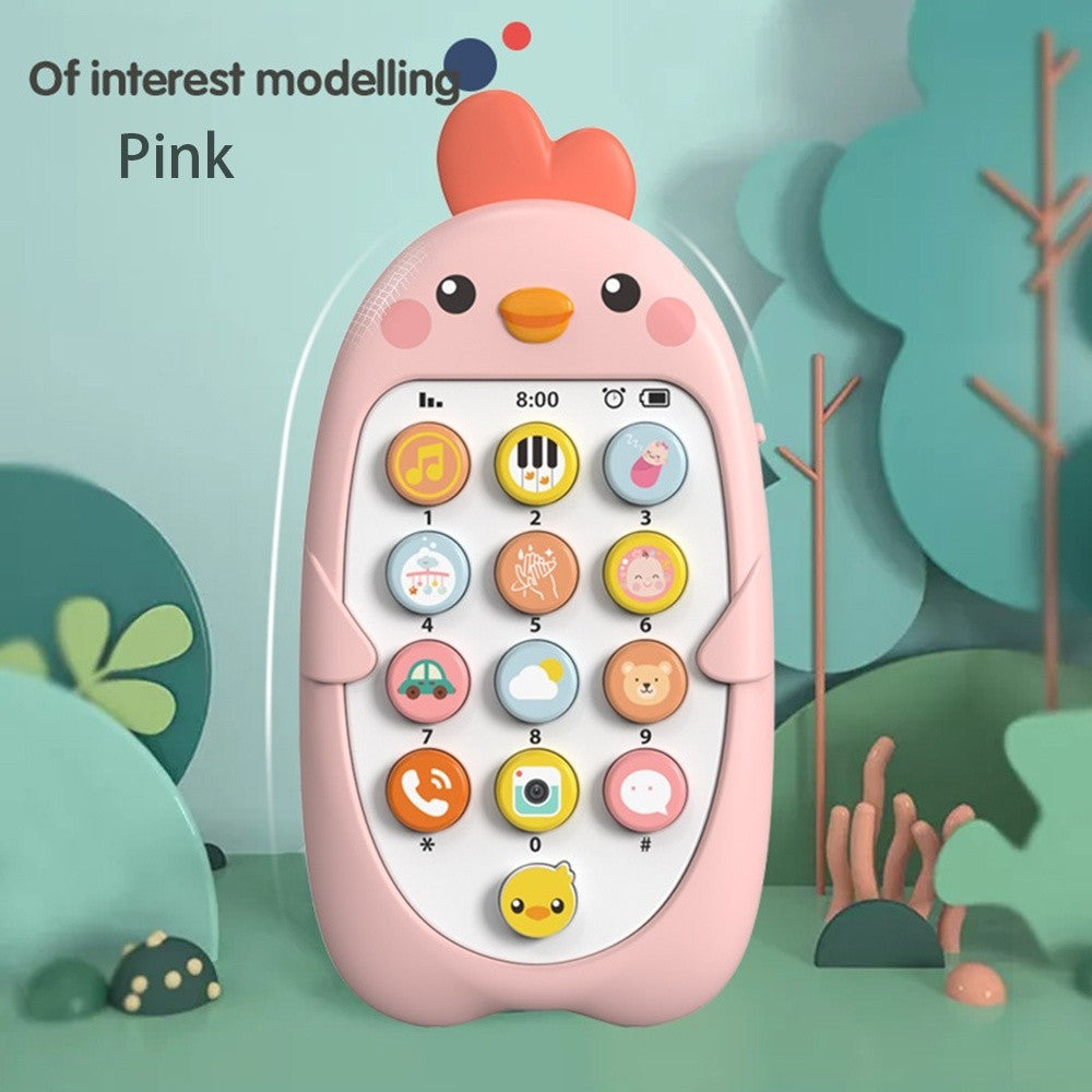 Kyopta Mainan bayi telepon dengan gigitan dan musik mainan edukasi anak