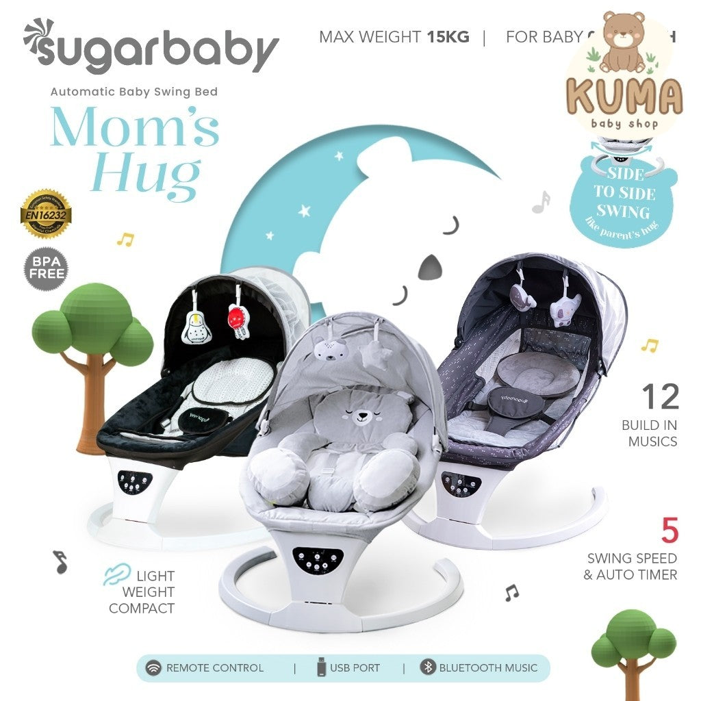 Sugar Baby Moms Hug Automatic Baby Swing Bed/ Ayunan Bayi/ Bouncer Bayi