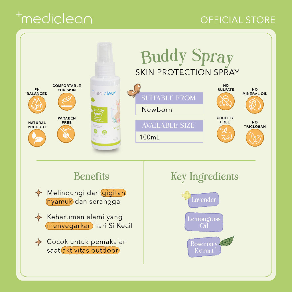 Mediclean Buddy Spray - Spray Anti Nyamuk Anak Dewasa