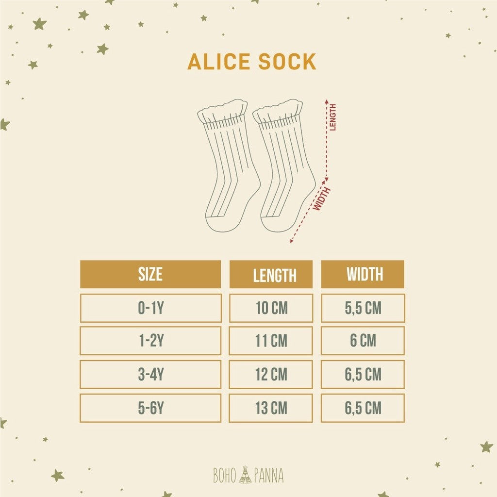 BOHOPANNA - ALICE SOCK - Kaos Kaki Anak Perempuan