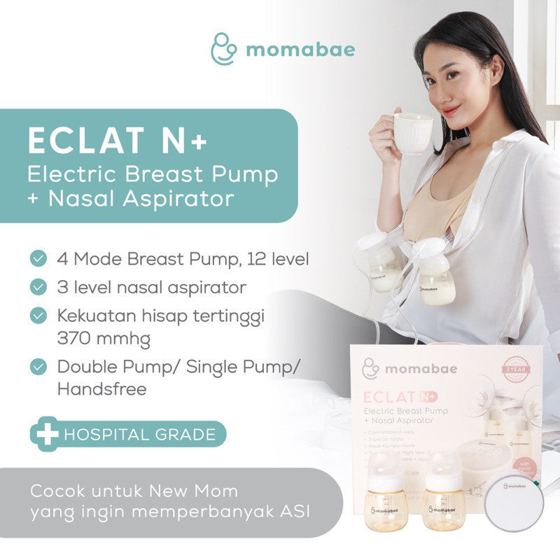 MOMABAE - ECLAT N+ Double Breast Pump / Pompa ASI Elektrik / Breast Pump Electric / Pumping ASI Elektrik Portable