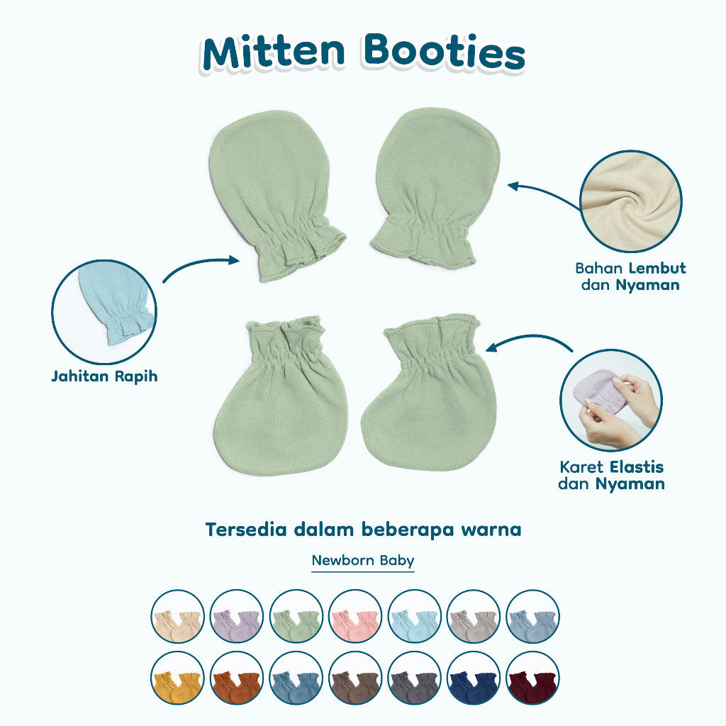 Nice Kids - Mitten Booties (Sarung Tangan & Kaos Kaki Bayi)