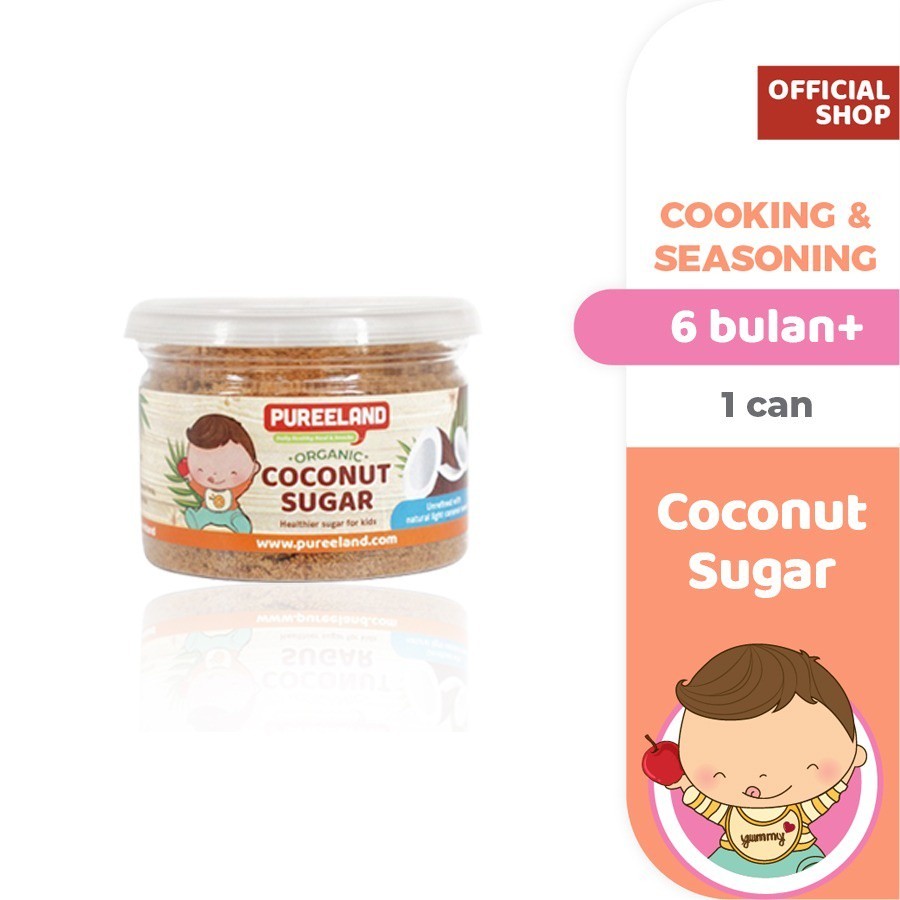Pureeland Organic Coconut Sugar / Gula Kelapa Organik / Mendukung Berat Badan Bayi / Bumbu Masak MPASI / Bahan MPASI