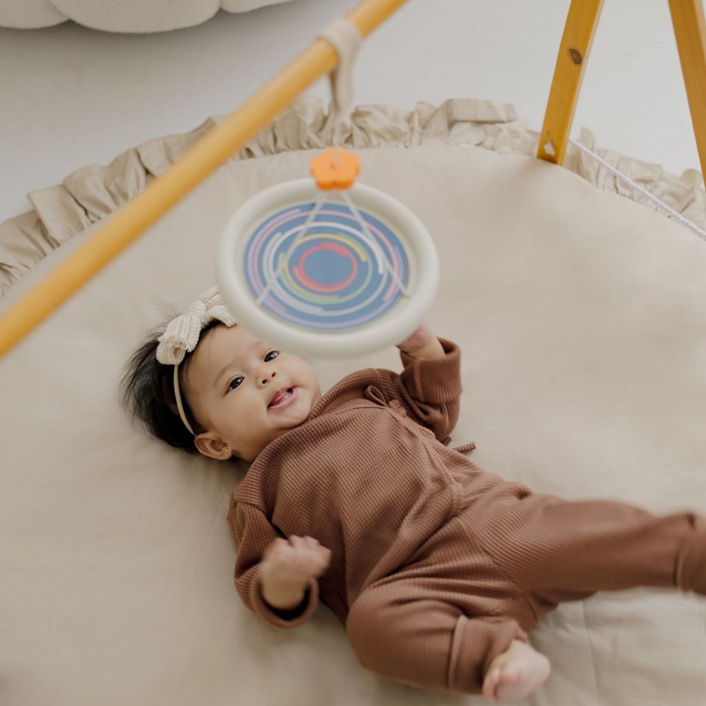 Learning Time Spinning Mobile - Mainan Gantungan Bayi Baru Lahir / Newborn Stimulasi Mata / Warna Kontras Usia 0-4 Bulan
