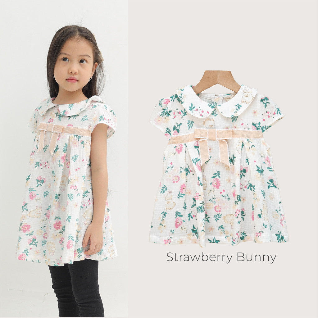 Harlow Kids - Kath Dress/Dress Anak Perempuan/ Dress Lengan panjang/ Dress Anak Korea