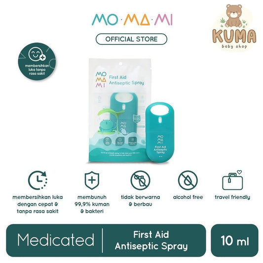 Momami First Aid Antiseptic Spray 10ml Spray Luka Anak Travel Friendly