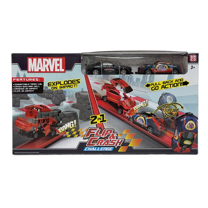 Mainan Mobil-mobilan Emco Marvel Flip & Crash Challenge