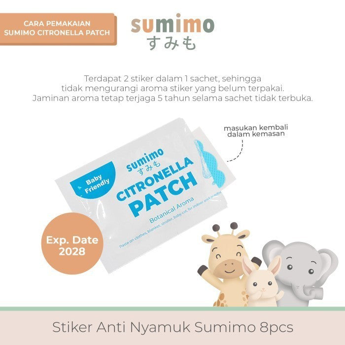 Stiker Anti Nyamuk Sumimo 8 pcs Citronella Patch