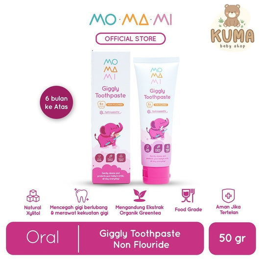 Momami Giggly Toothpaste Xylitol Non Flouride 50gr -  Pasta Gigi / Odol Anak