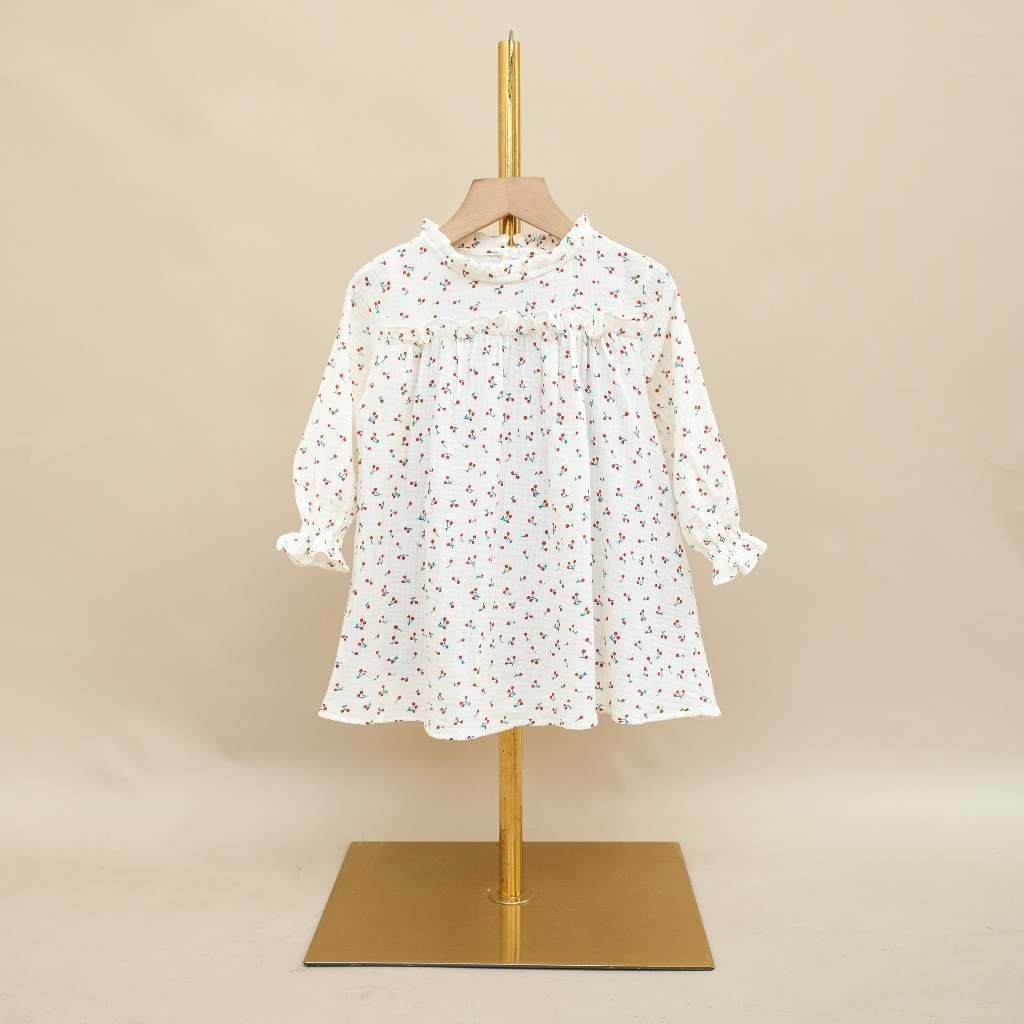 Harlow Kids - Layla Dress/ Dress Anak Perempuan/ Dress Lengan panjang/ Dress Anak Korea