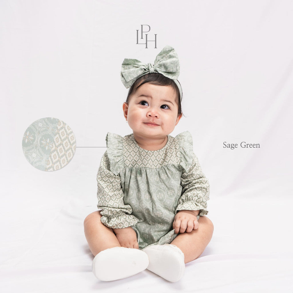 Little Palmerhaus 0-12 Bulan Mahari Baby Gamis / Gamis Bayi Baju Raya / Dress Lebaran Bayi Perempuan Family Series CBKS