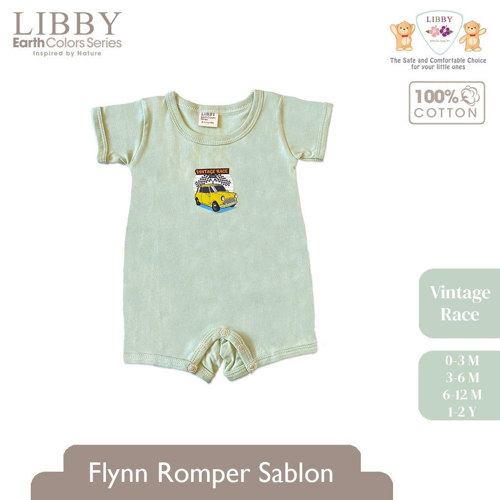 LIBBY Earth Jumpsuit Playsuit Bayi & Anak Laki-laki Flynn Romper Sablon 0-2 Tahun (1 STEL) Terusan bayi Bodysuit