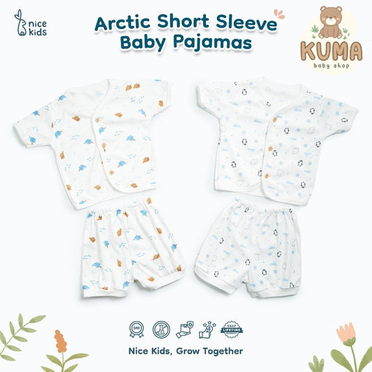 Nice Kids - ARCTIC COLLECTION Short Baby Pajamas (Motif Piyama 0-12 Bulan) Piyama Baju Tidur Anak Bayi Newborn Pattern Motif