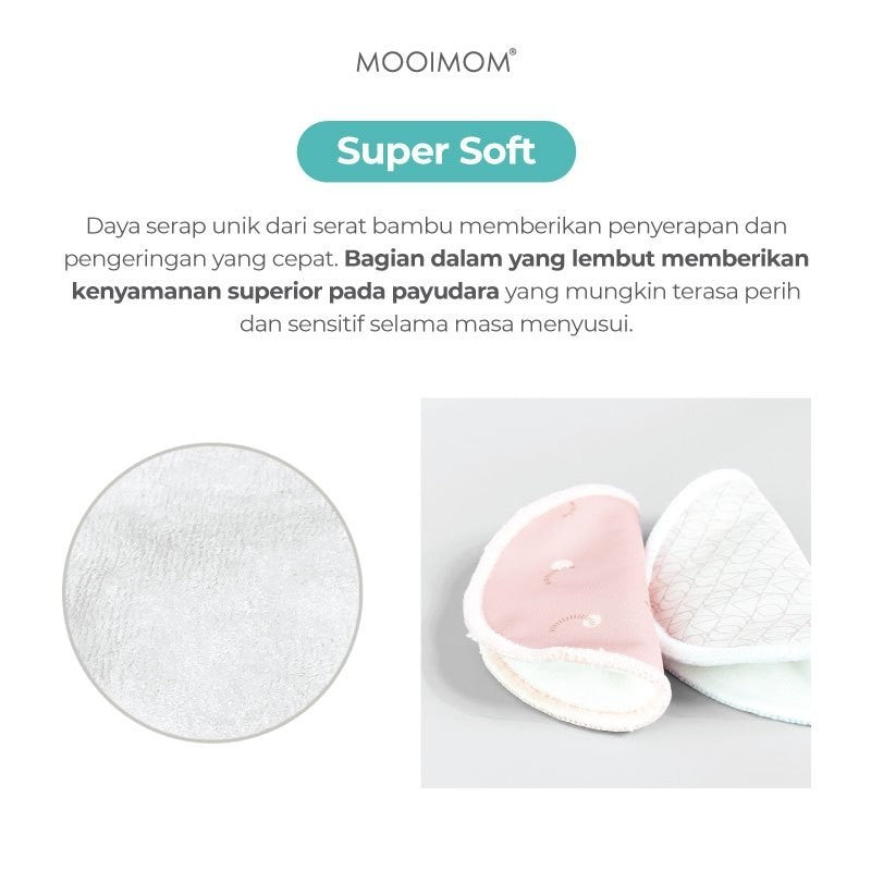 Mooimom Organic Bamboo Reusable Nursing Pads