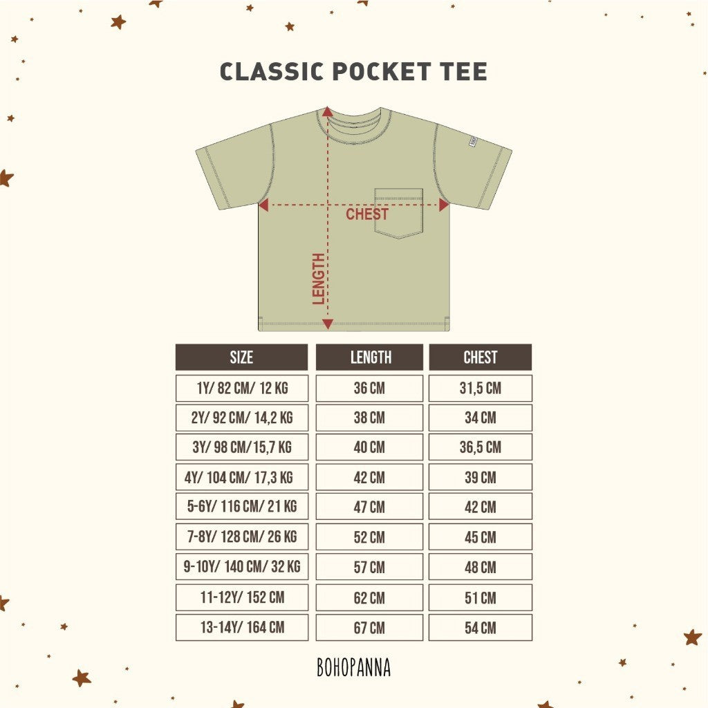 BOHOPANNA - CLASSIC POCKET TEE - Atasan Anak