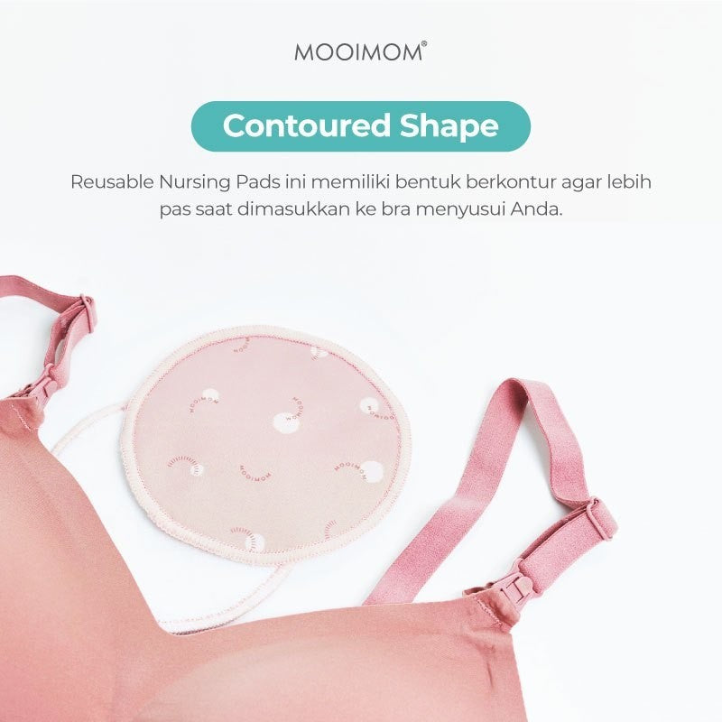 Mooimom Organic Bamboo Reusable Nursing Pads