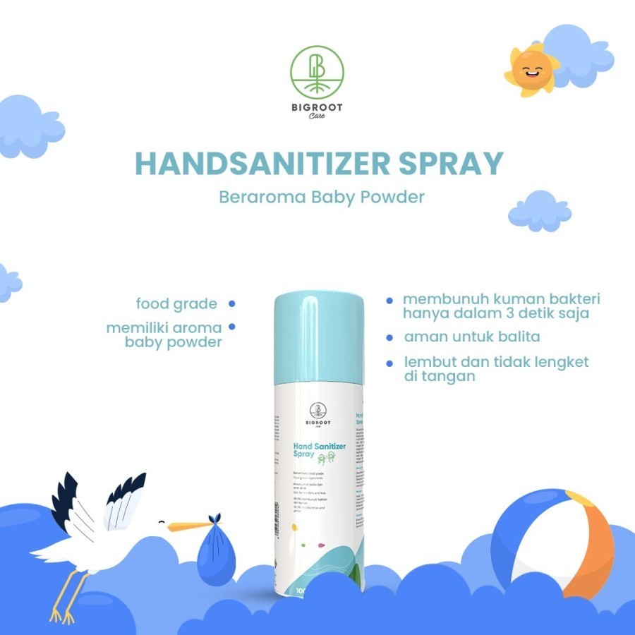 Bigroot Care Hand Sanitizer Spray 100ml Foodgrade dan Halal