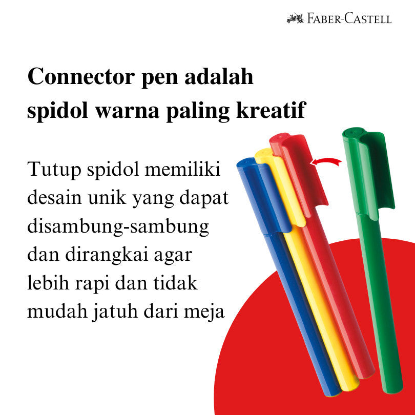 Faber-Castell Connector Pen 10 Faber Castell Spidol Anak Connect isi 10