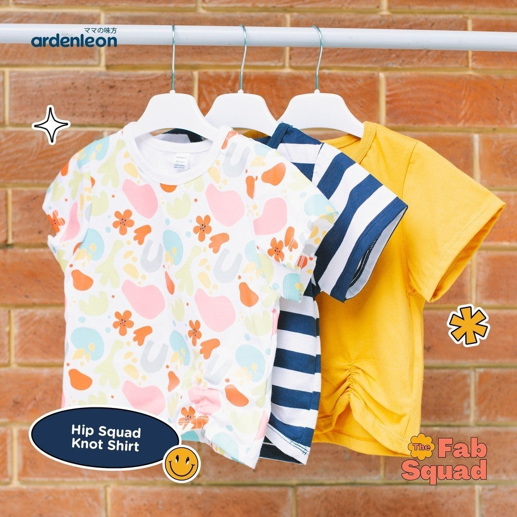 ARDENLEON Atasan Kaos Anak Perempuan Hip Squad Knot Shirt