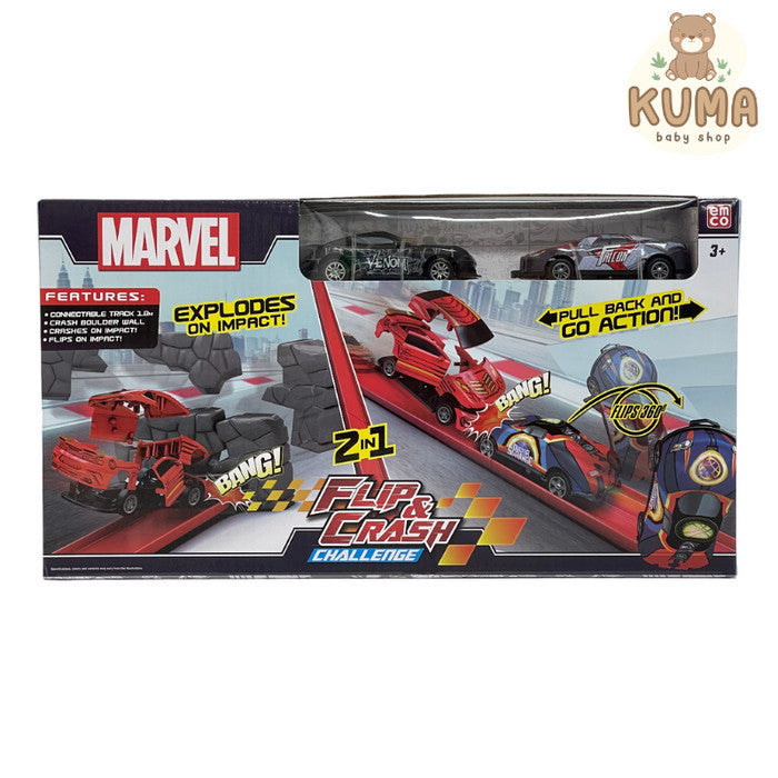 Mainan Mobil-mobilan Emco Marvel Flip & Crash Challenge