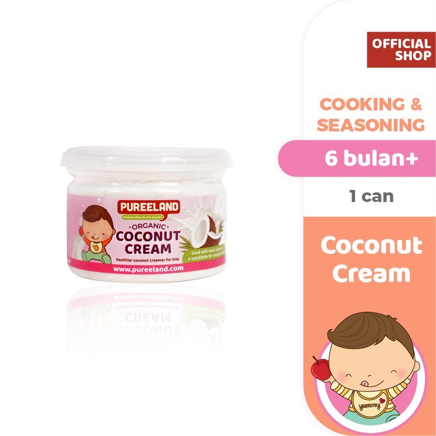 Pureeland Organic Coconut Cream / Krim Kelapa MPASI Organik / Bumbu MPASI / Bahan MPASI / Makanan Bayi