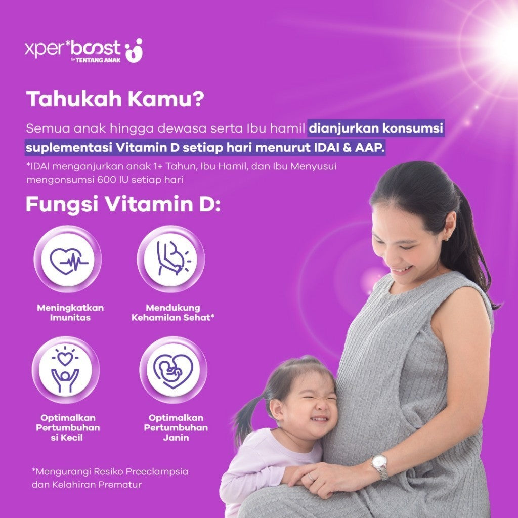 Expert Boost - Gummy Vitamin D 600 IU Anak dan Dewasa | Boost Imunitas & Pertumbuhan | Paket 30 Hari