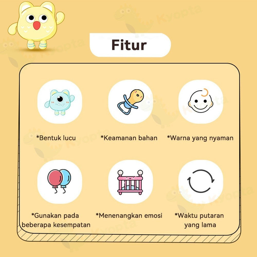 Kyopta Mainan fidget spinner anak pop it Spinner putar Mainan genggam sensor motorik bayi