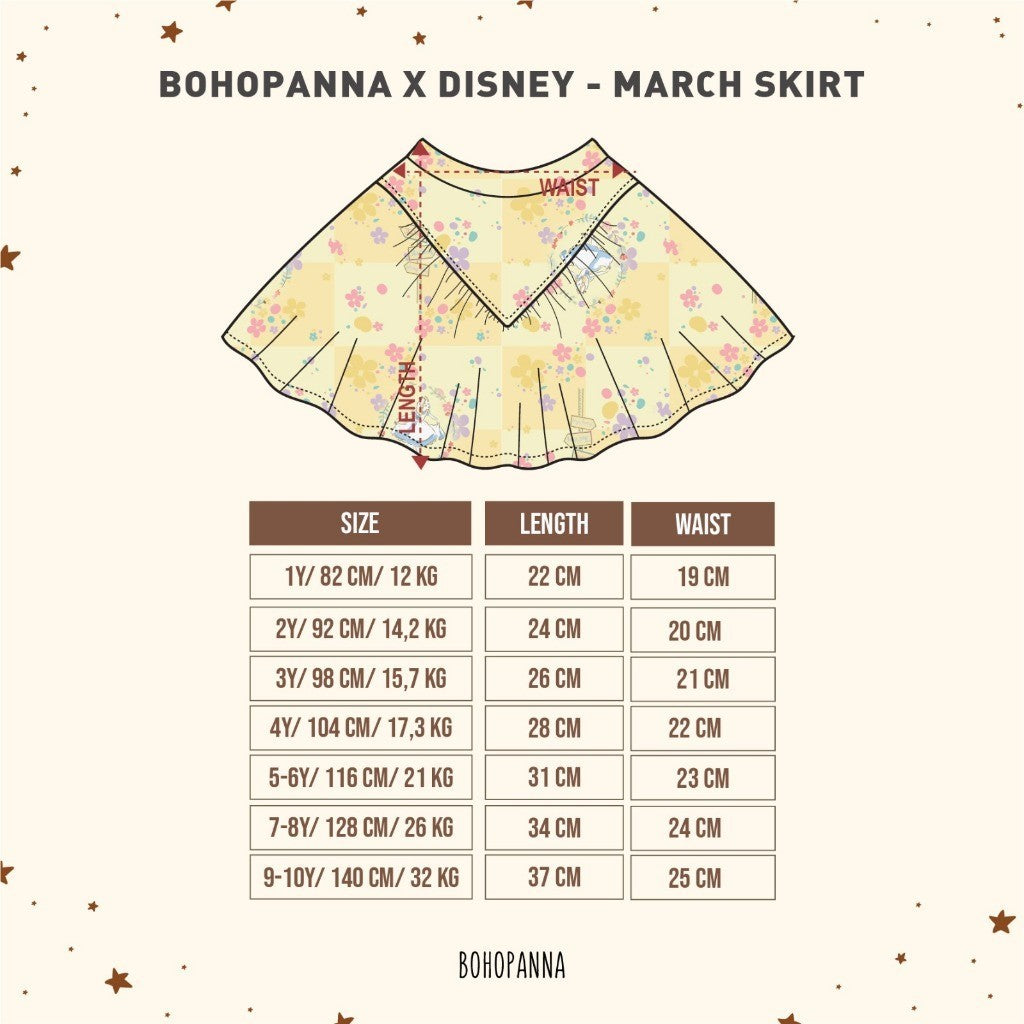BOHOPANNA - BOHOPANNA X DISNEY - MARCH SKIRT - Bawahan Anak Perempuan - Rok Anak Perempuan
