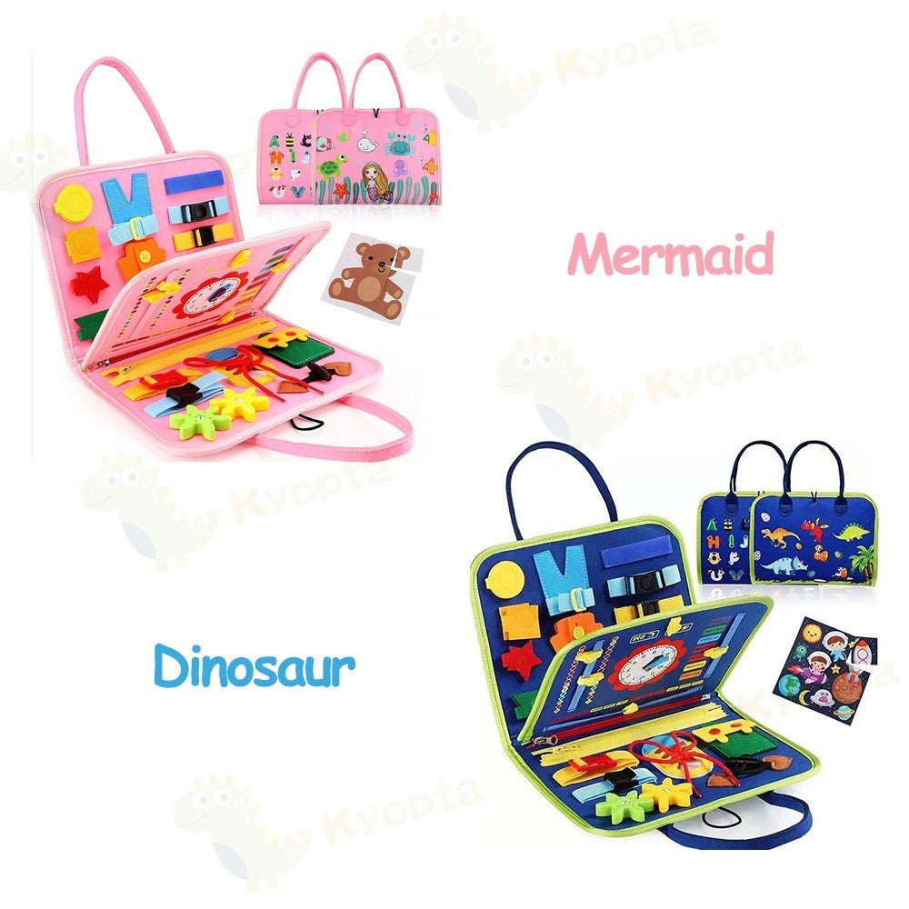 Kyopta Mainan papan busy board montessori untuk edukasi anak Felt learning board
