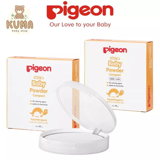 Pigeon Baby Compact Powder Bedak Padat Bayi - Refill bedak pigeon Chamomile White 45 Gr