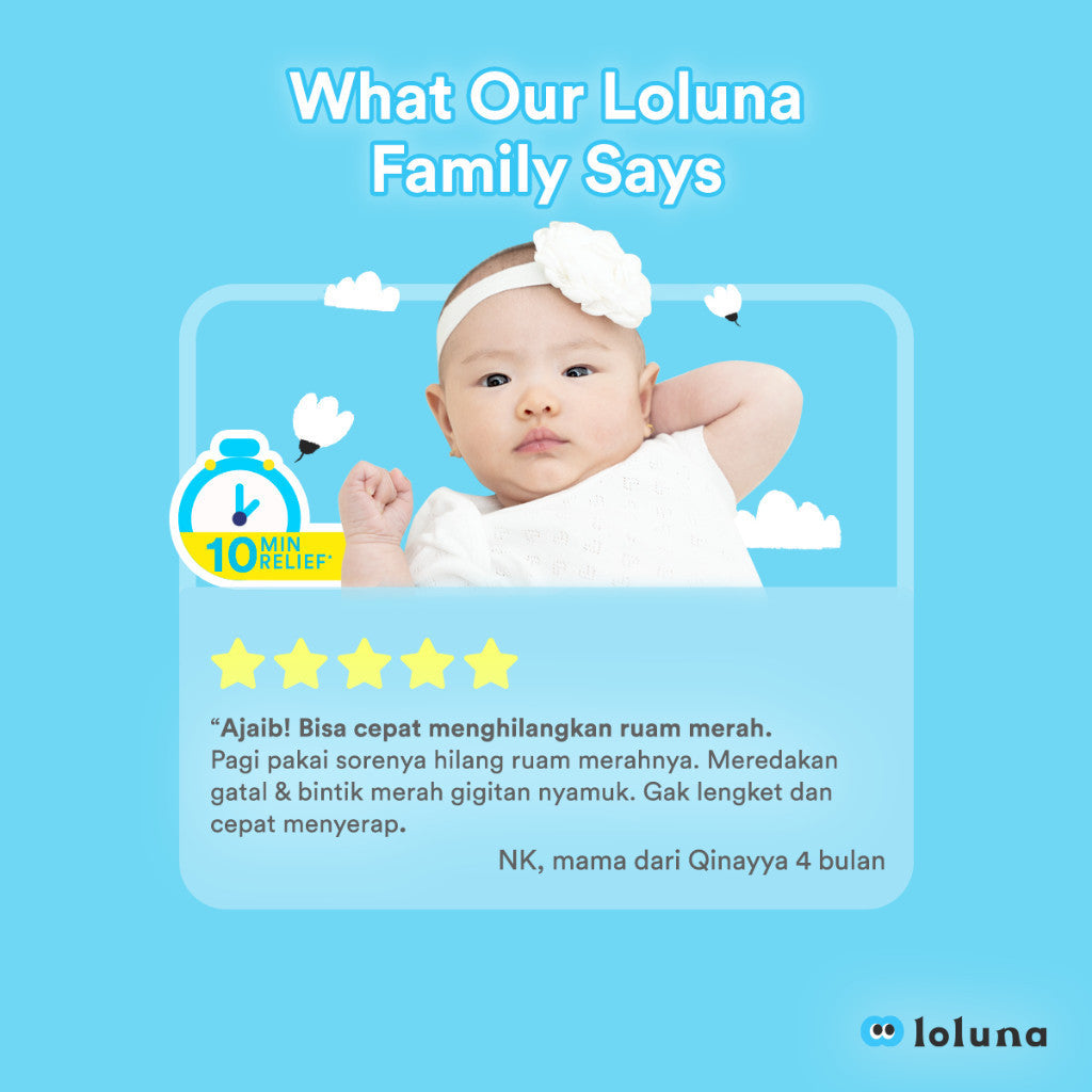 Loluna Cerapair Baby Rash Cream 30ml - Krim anti ruam, iritasi dan gatal gigitan serangga untuk bayi dan anak