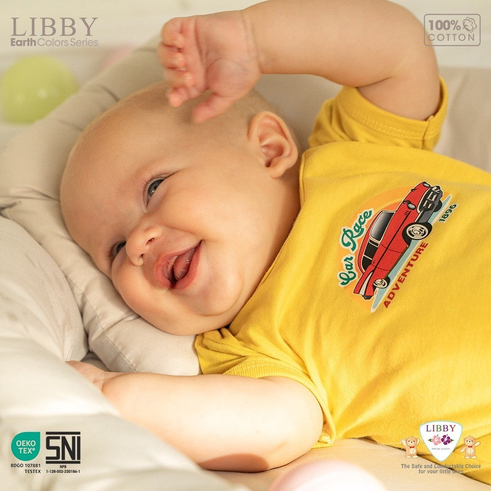 LIBBY Earth Jumpsuit Playsuit Bayi & Anak Laki-laki Flynn Romper Sablon 0-2 Tahun (1 STEL) Terusan bayi Bodysuit