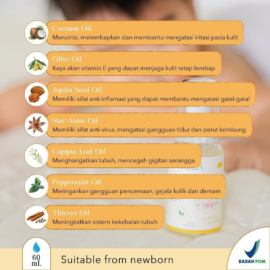 Mediclean Caring Oil - Minyak Telon Anti Kolik dan Kembung