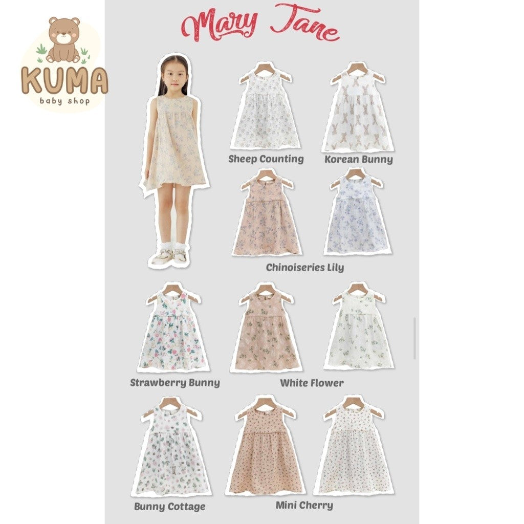 Harlow Kids Mary Jane Dress /  Dress Pesta / Dress Anak Perempuan HarlowKids