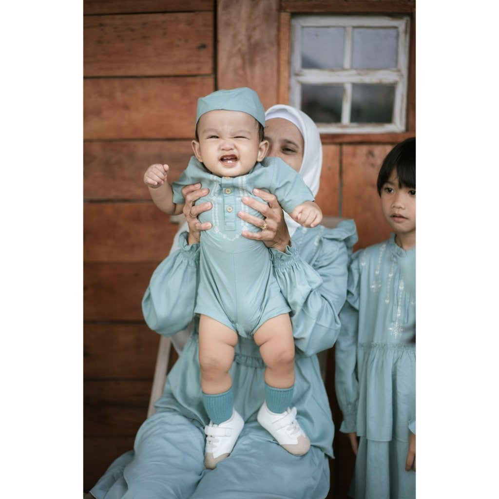 BOHOPANNA - RAYA COLLECTION - HARUN BABY SET - Baju Lebaran Bayi Laki-Laki - Baju Muslim Bayi Laki-Laki - Setelan Muslim