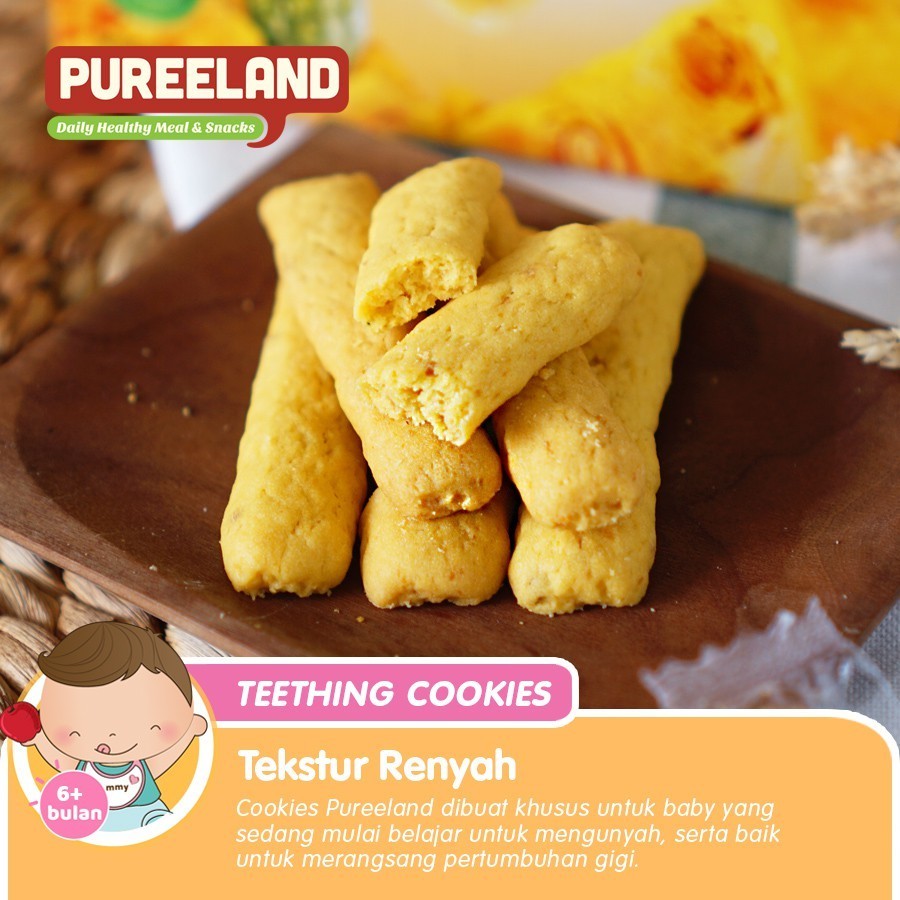 Pureeland Baby Cookies 6 Bulan / MPASI Bayi Organik / Makanan Bayi / Snack Bayi / Biskuit Bayi