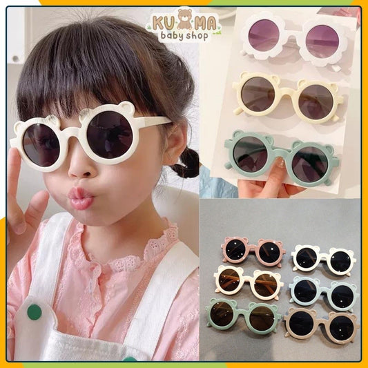 Kyopta Kacamata anak bentuk telinga beruang Kacamata hitam anak import kids sunglasses