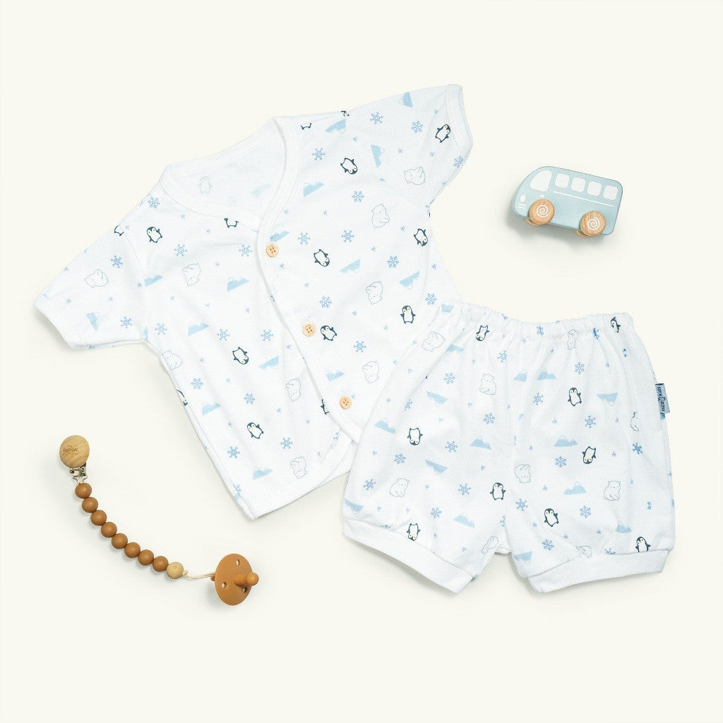Nice Kids - ARCTIC COLLECTION Short Baby Pajamas (Motif Piyama 0-12 Bulan) Piyama Baju Tidur Anak Bayi Newborn Pattern Motif