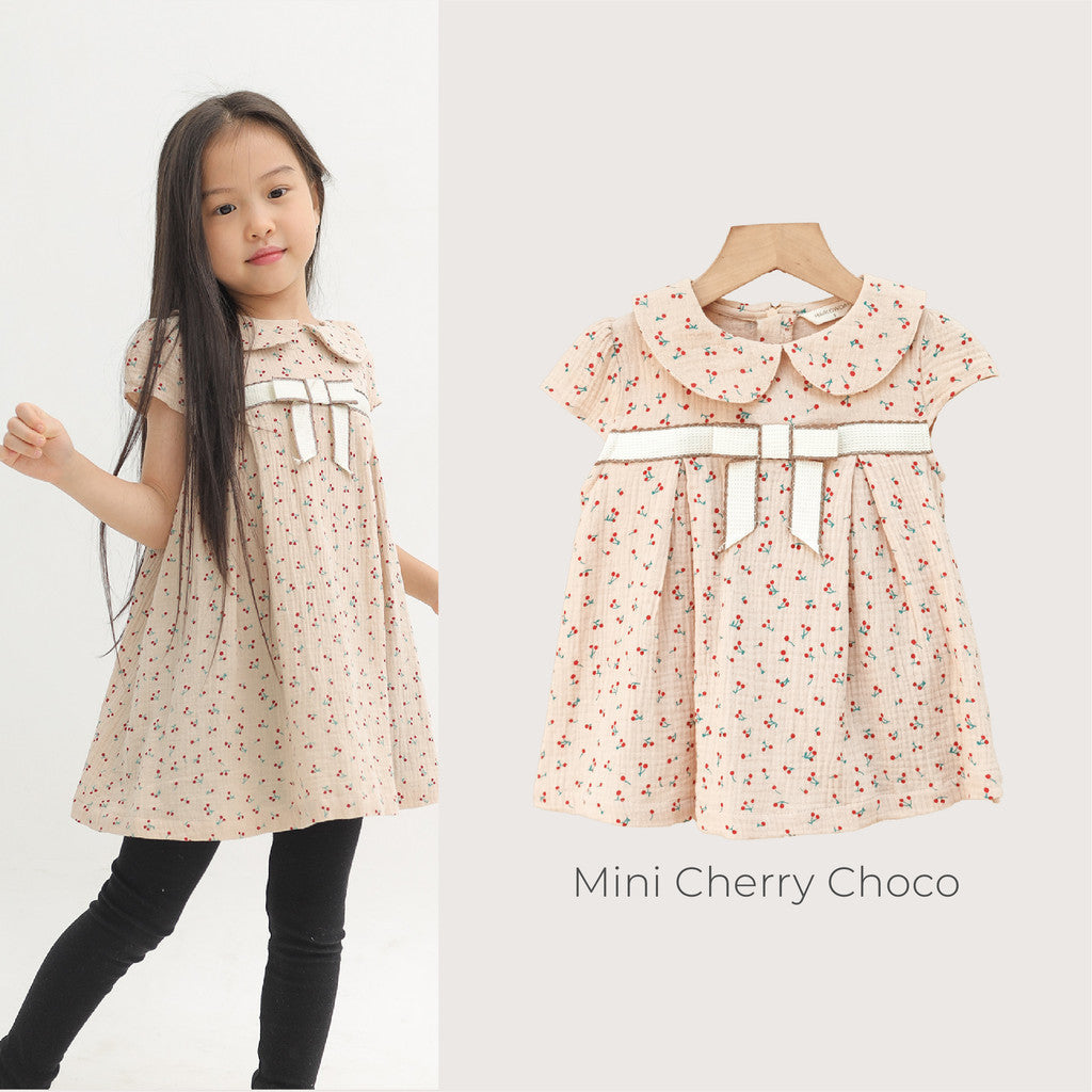 Harlow Kids - Kath Dress/Dress Anak Perempuan/ Dress Lengan panjang/ Dress Anak Korea