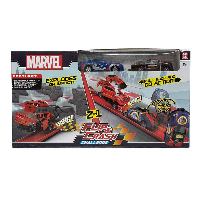 Mainan Mobil-mobilan Emco Marvel Flip & Crash Challenge