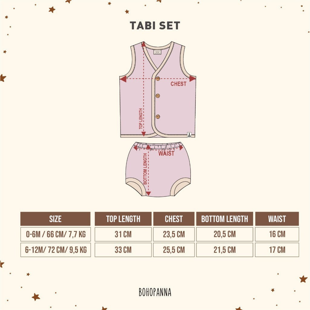 BOHOPANNA - TABI SET - Setelan Bayi
