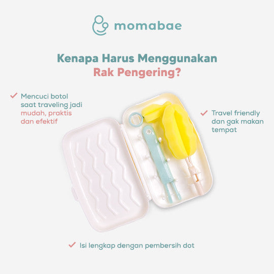 MOMABAE – Rak Pengering Botol Susu Bayi / Rak Botol Susu Bayi / Rak Dot Botol Susu Drying Rack Travel on the Go