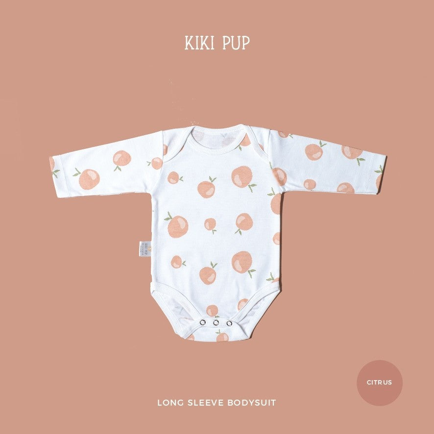 KIKI PUP - Long Sleeve Bodysuit  (Tropical Fruits) - Jumper/Onesies/Baju terusan bayi polos