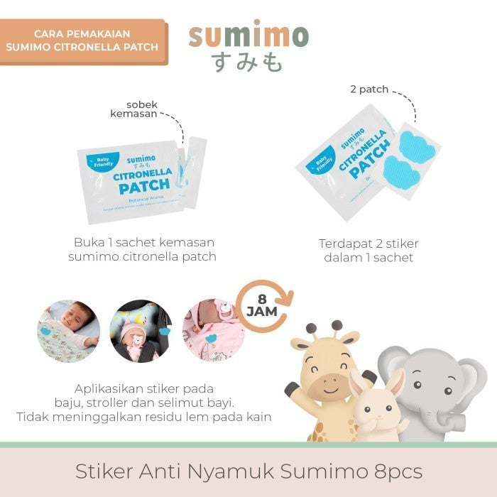 Stiker Anti Nyamuk Sumimo 8 pcs Citronella Patch