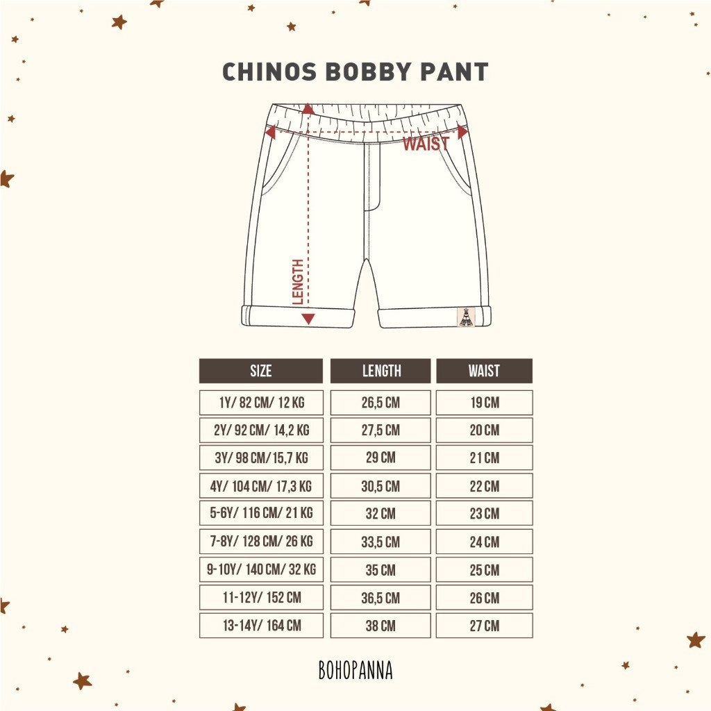 BOHOPANNA - CHINOS BOBBY PANT - Celana Anak Laki-Laki - Celana Chinos Anak 225