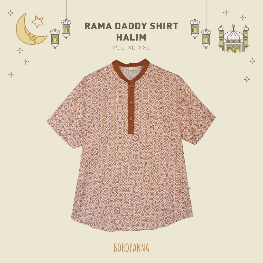 BOHOPANNA - RAYA COLLECTION - RAMA DADDY SHIRT - Baju Muslim Pria - Baju Muslim Laki-Laki - Baju Koko - Atasan Laki-Laki