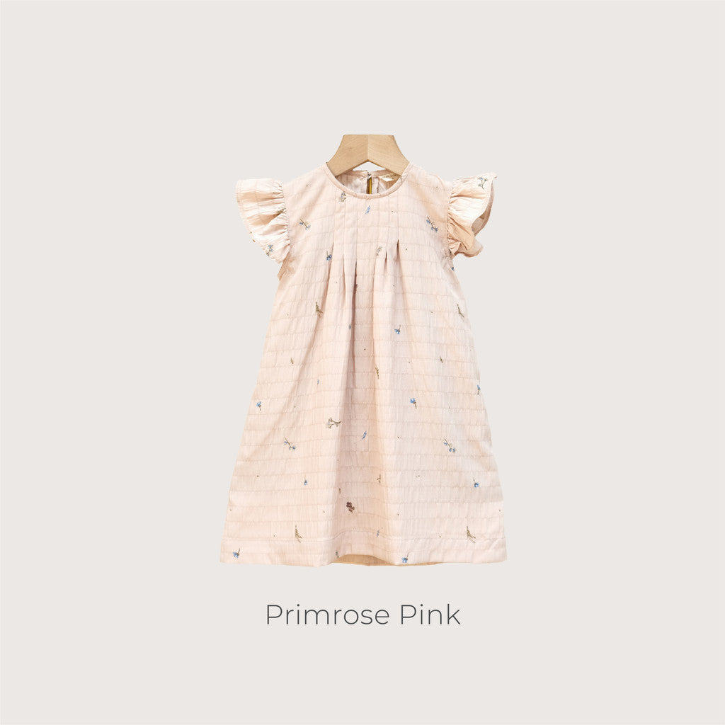 Harlow Kids - Nora Dress/ Dress Anak Permpuan/ Dress Butterfly Sleeve / Dress anak Korea