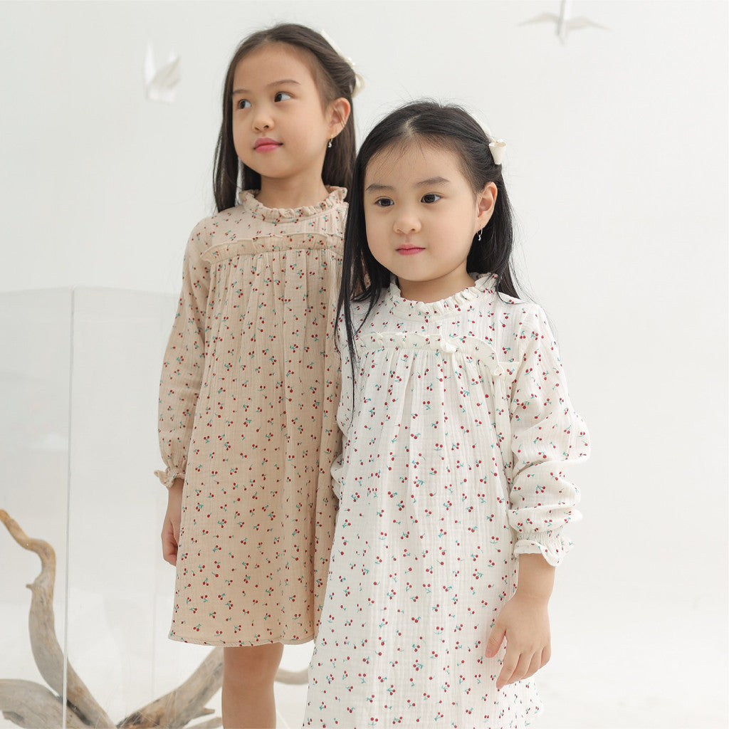Harlow Kids - Layla Dress/ Dress Anak Perempuan/ Dress Lengan panjang/ Dress Anak Korea