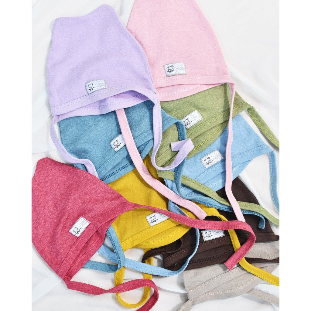 Cocopop Baby Coco Bear Hat Topi Polos Kaos Katun Bayi Cotton Kecil Warna Soft Babywear